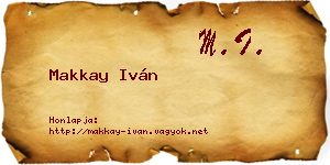 Makkay Iván névjegykártya